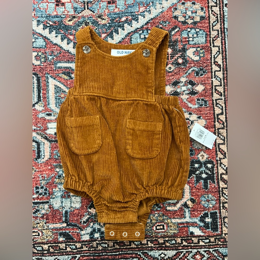 3-6 months old navy corduroy romper